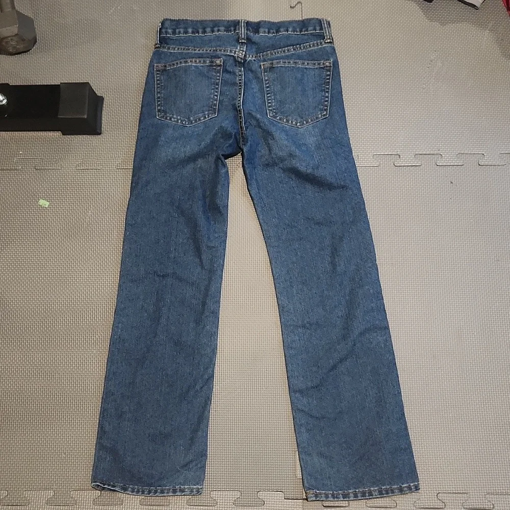 Boys Adjustable Waist Old Navy Blue Denim Jeans Size 12 Straight‎ Leg